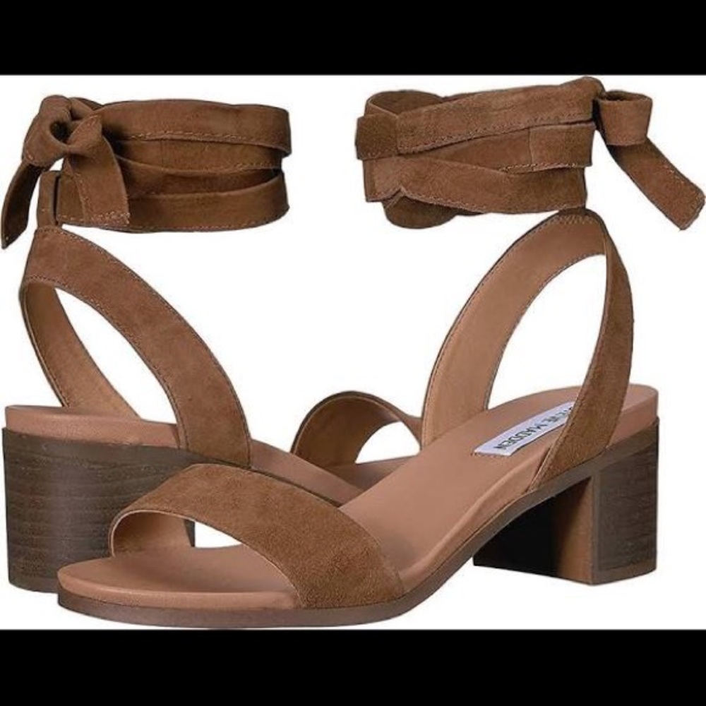 Steve Madden Addrianne Sandals in Chestnut Suede